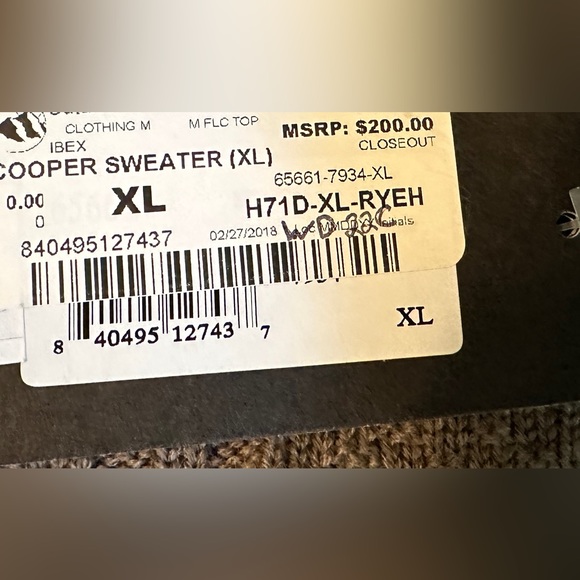 NWT Men’s Ibex wool Cooper sweater XL - Picture 4 of 6